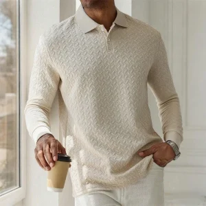 Men Long Sleeve Polo Shirt High Quality Male Clothing Office Polos T-shirt Business Poloshirt Casual Fashion Polo T Shirt Men