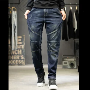 Jeans For Men Straight Pants Men's baggy jeans Large size Korean Version Loose Washed Trousers Man Fashion ripped denim slim
